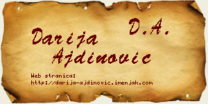 Darija Ajdinović vizit kartica
